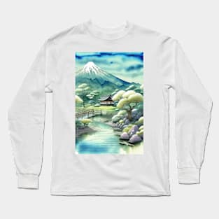 Japanese landscape Long Sleeve T-Shirt